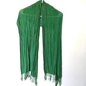 Green tassel Scarf